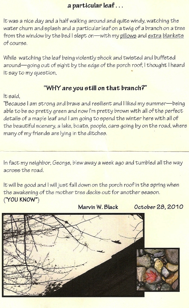 memorial card inside